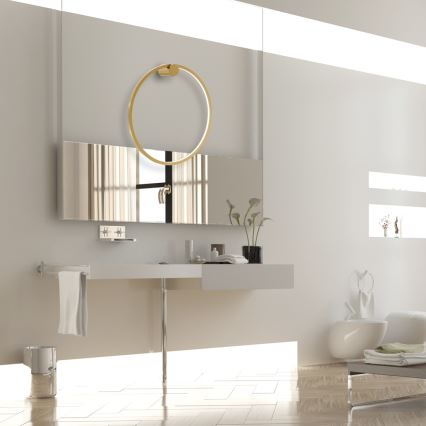 Applique murale LED salle de bain SATURNO LED/25W/230V d. 50 cm IP44 doré