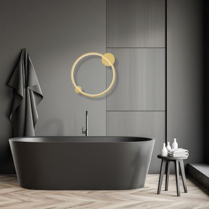 Applique murale LED salle de bain SATURNO LED/25W/230V d. 50 cm IP44 doré