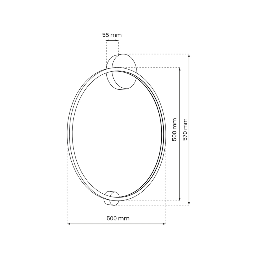 Applique murale LED salle de bain SATURNO LED/25W/230V d. 50 cm IP44 doré