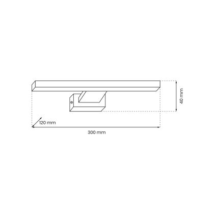 Applique murale LED salle de bain SHINE LED/7W/230V 300x120 IP44