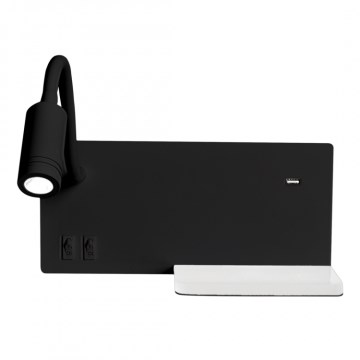 Applique murale LED SHELF LED/4W+LED/5W+LED/2W/230V noire