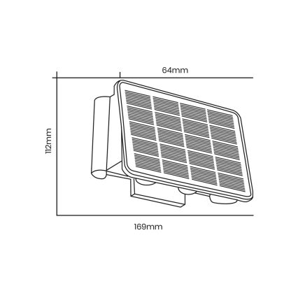 Applique murale LED solaire ALF LED/4W/3,2V 3000K IP54 noir