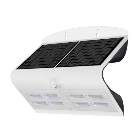 Applique murale LED solaire avec détecteur LED/6,8W IP65 blanche