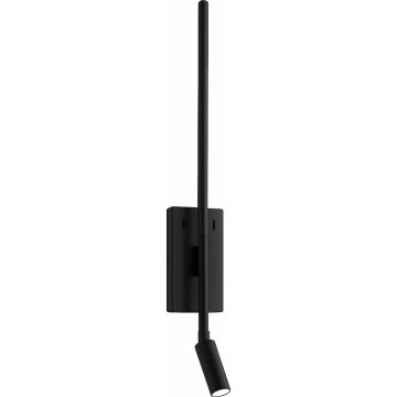 Applique murale LED TORCH LED/6W/230V + LED/3W noire