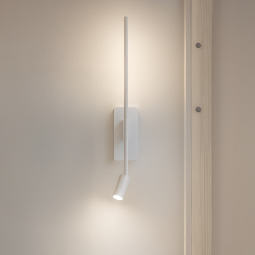 Applique murale LED TORCH — LED 6 W / 230 V + LED 3 W, blanche