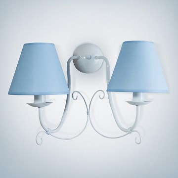 Applique murale LILLIAN 2xE14/40W/230V bleu clair