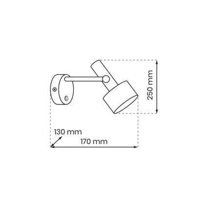 Applique murale LINTERNA 1xGX53/12W/230V noir