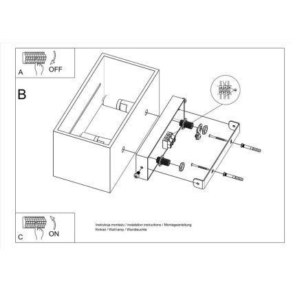 Applique murale LOBO 2xG9/40W/230V blanc