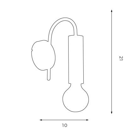 Applique murale LOPPE 1xE27/60W/230V noir