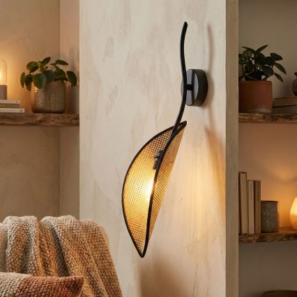 Applique murale LOTUS 1xE14/10W/230V noir/beige