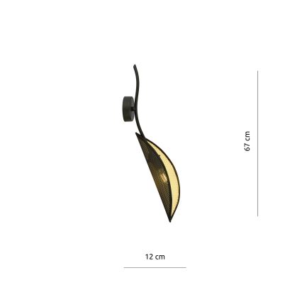 Applique murale LOTUS 1xE14/10W/230V noir/doré