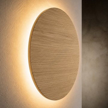 Applique murale LUNA 4xG9/8W/230V Ø 30 cm chêne