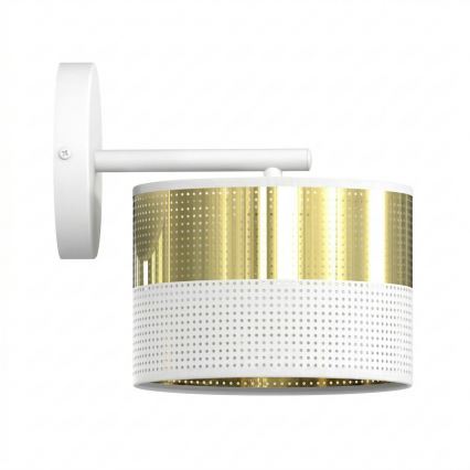 Applique murale LUX 1xE27/15W/230V blanche/dorée