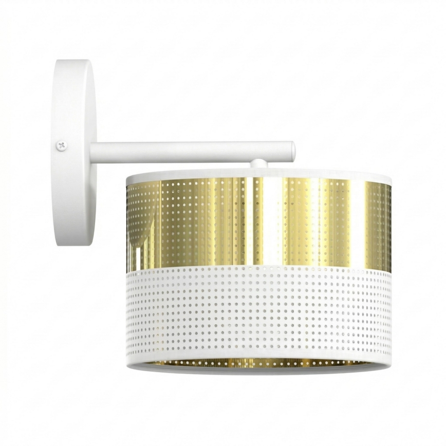 Applique murale LUX 1xE27/15W/230V blanche/dorée