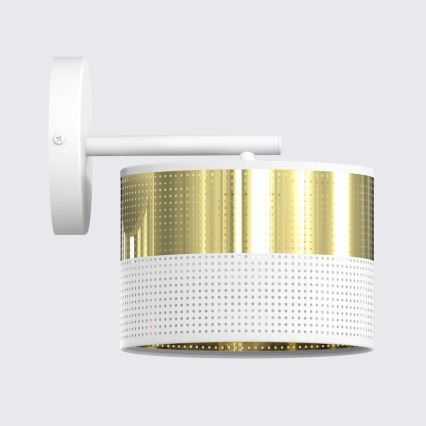 Applique murale LUX 1xE27/15W/230V blanche/dorée