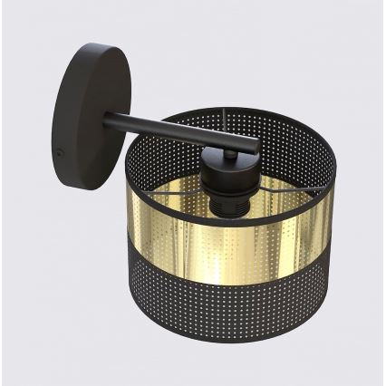 Applique murale LUX 1xE27/15W/230V noir/or