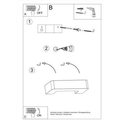 Applique murale MAGNET 1xE27/60W/230V blanc