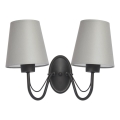 Applique murale MALBO 2xE27/15W/230V gris/noir
