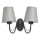 Applique murale MALBO 2xE27/15W/230V gris/noir