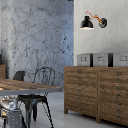 Applique murale MARCELLO 1xE27/60W/230V hêtre