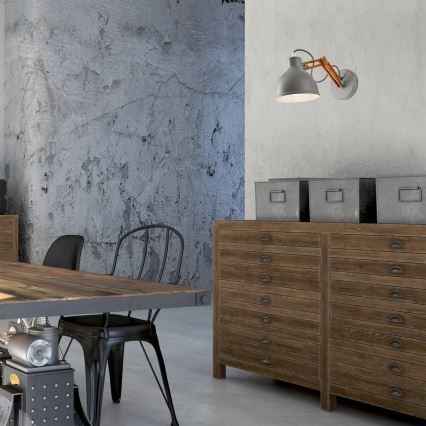 Applique murale MARCELLO 1xE27/60W/230V hêtre