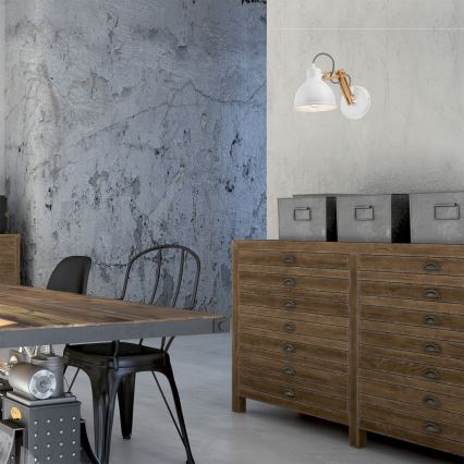 Applique murale MARCELLO 1xE27/60W/230V hêtre
