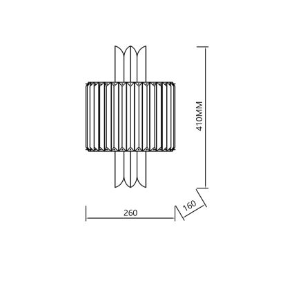 Applique murale MARGOT 2xE14/40W/230V dorée