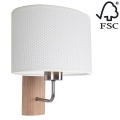 Applique murale MERCEDES 1xE27/25W/230V blanc/chêne – FSC certifié