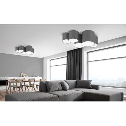 Applique murale MONA 5xE27/15W/230V grise