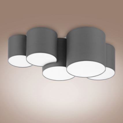 Applique murale MONA 5xE27/15W/230V grise