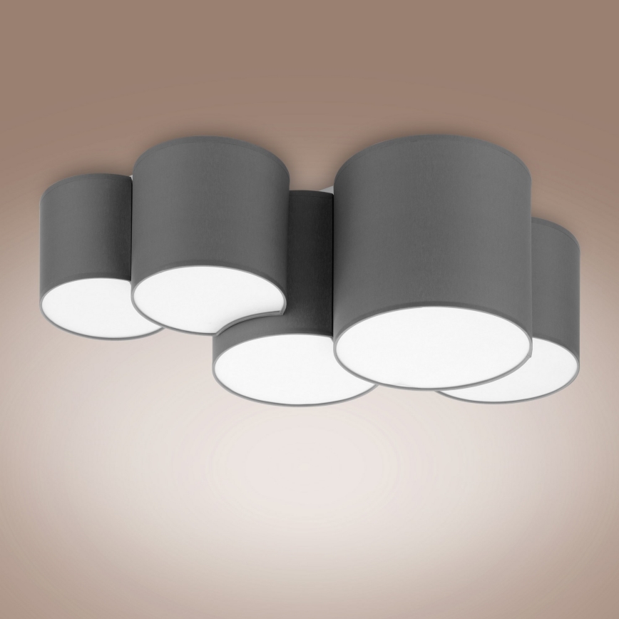 Applique murale MONA 5xE27/15W/230V grise