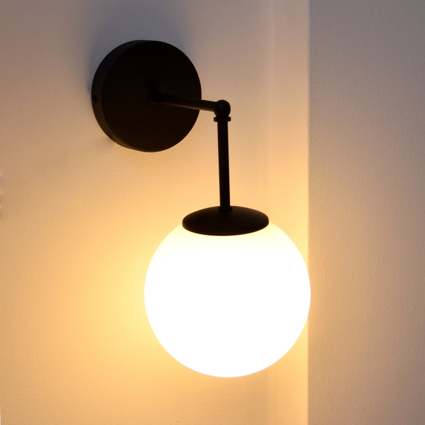 Applique murale MOON 1xE27/15W/230V noir