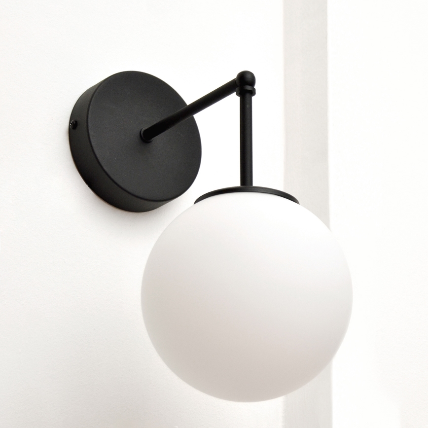 Applique murale MOON 1xE27/15W/230V noir