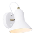 Applique murale orientable ASTAMA 1xE27/40W/230V blanche/laiton