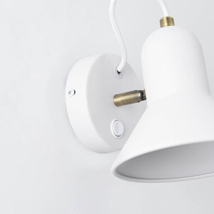 Applique murale orientable ASTAMA 1xE27/40W/230V blanche/laiton