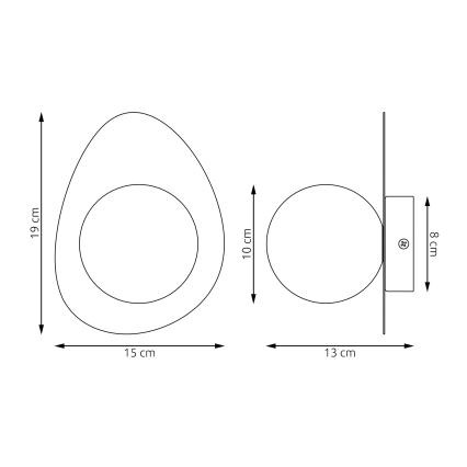 Applique murale OVO 1xG9/8W/230V beige