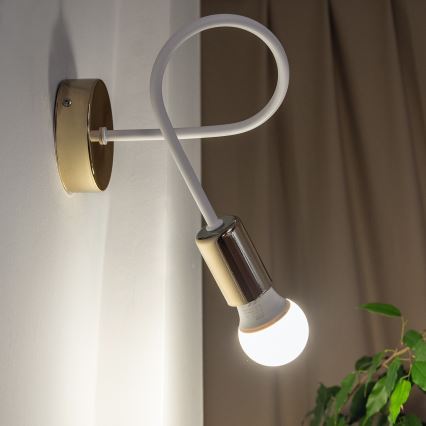 Applique murale OXFORD 1xE27/15W/230V doré/blanc