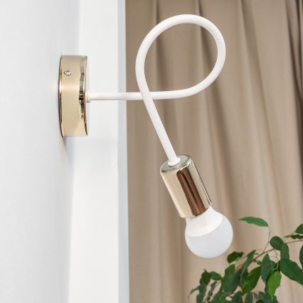 Applique murale OXFORD 1xE27/15W/230V doré/blanc