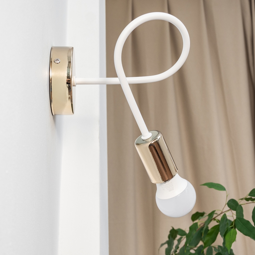 Applique murale OXFORD 1xE27/15W/230V doré/blanc