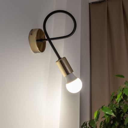 Applique murale OXFORD 1xE27/15W/230V dorée/noire
