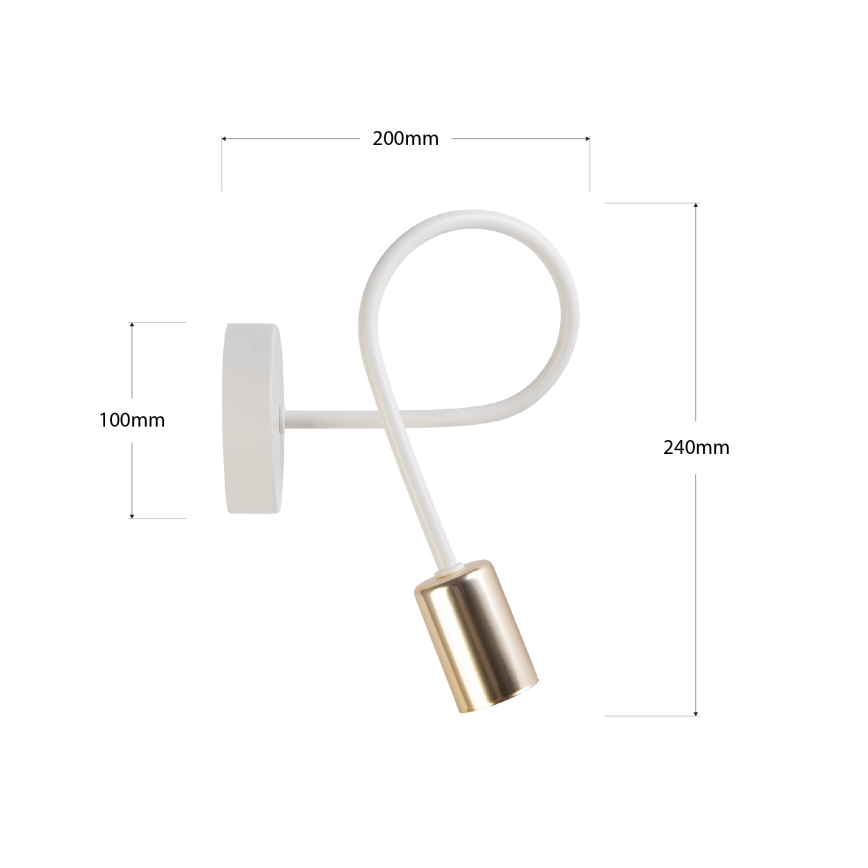 Applique murale OXFORD 1xE27/15W/230V laiton/blanc