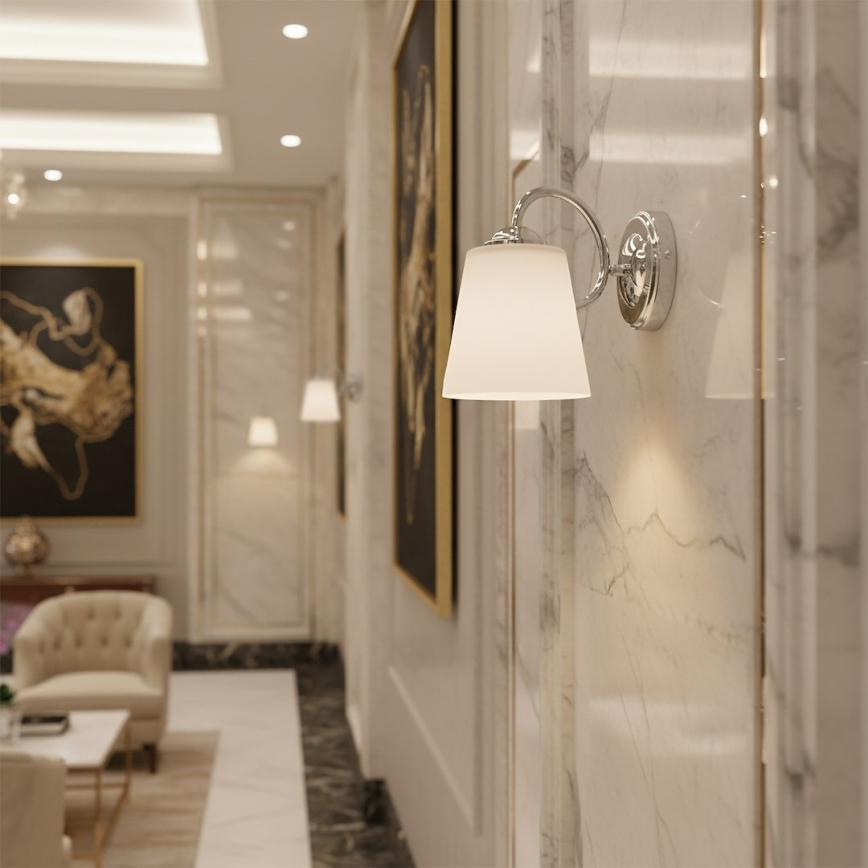 Applique murale PAFOS 1xE27/15W/230V chrome brillant