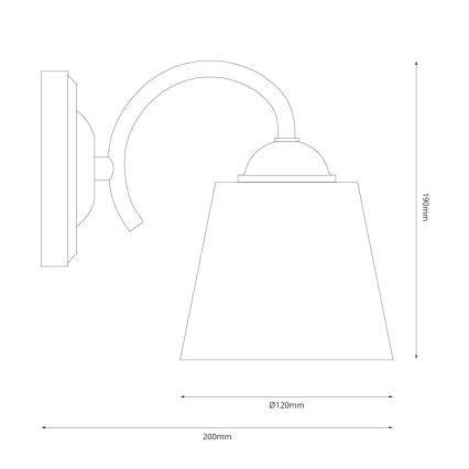 Applique murale PAFOS 1xE27/15W/230V chrome brillant