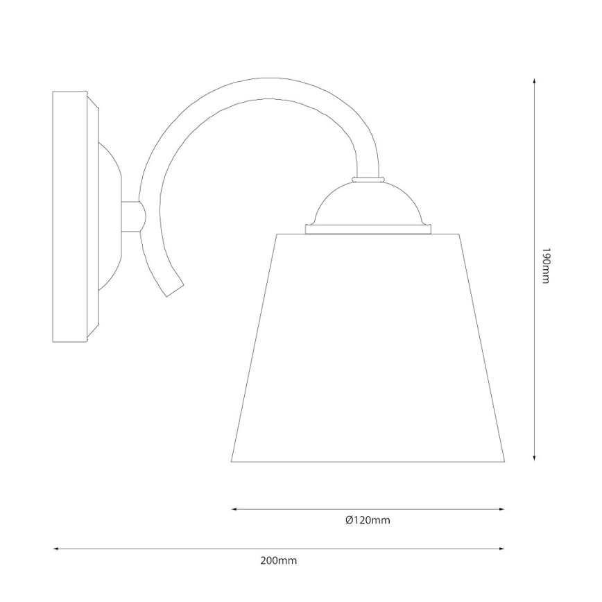 Applique murale PAFOS 1xE27/15W/230V chrome brillant
