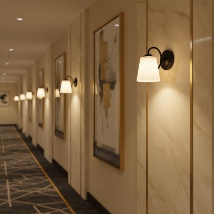 Applique murale PAFOS 1xE27/15W/230V noire