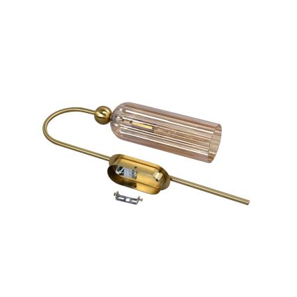 Applique murale PIEGA 1xE14/40W/230V laiton/beige fumé