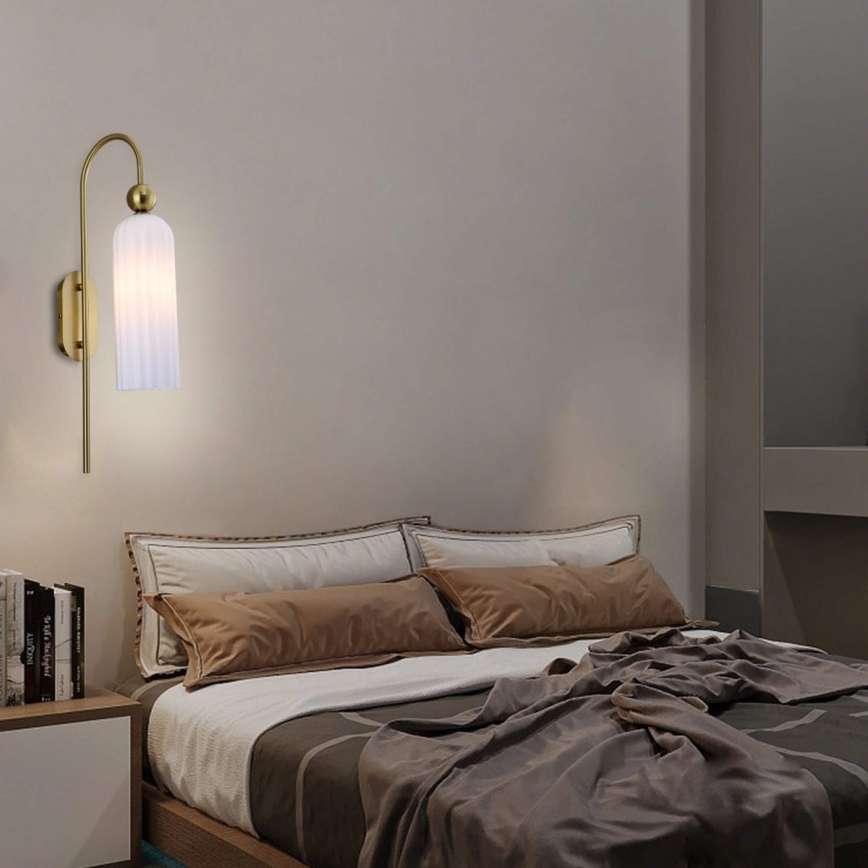 Applique murale PIEGA 1xE14/40W/230V laiton/blanc