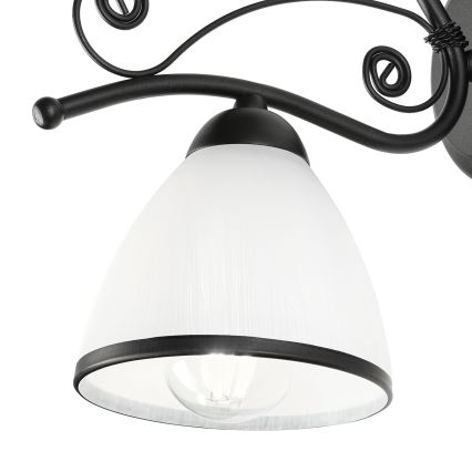 Applique murale RETRO 1xE27/60W/230V noire/blanche