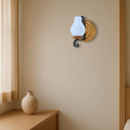 Applique murale ROATA 1xE14/40W/230V hêtre - FSC certifié