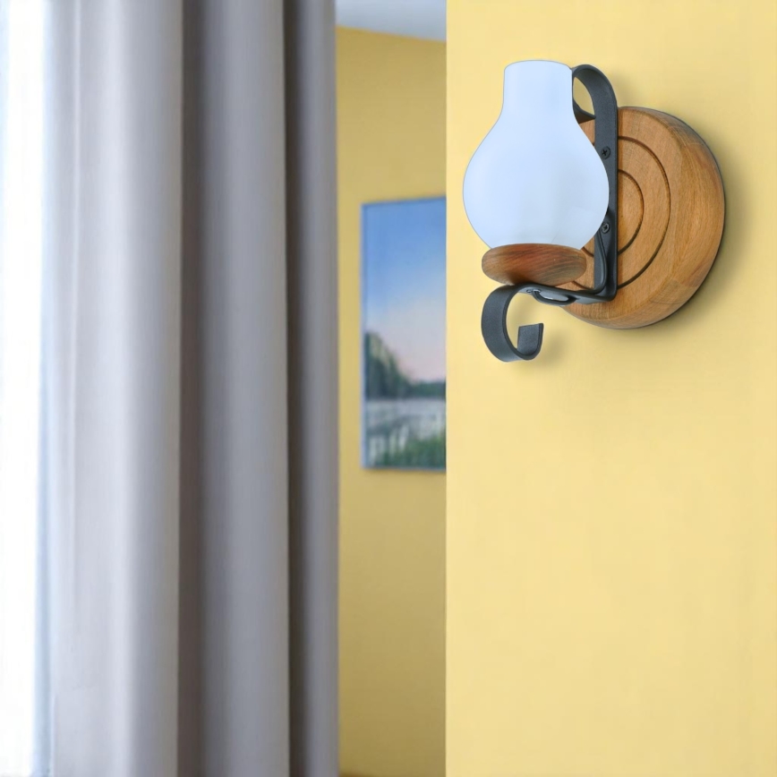 Applique murale ROATA 1xE14/40W/230V hêtre - FSC certifié